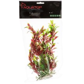 Aquatop Hygro Aquarium Plant - Red & Green - 9" High w/ Weighted Base