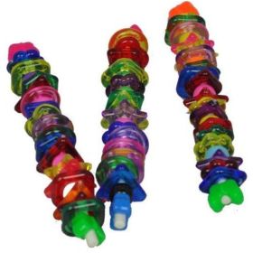 AE Cage Company Happy Beaks Acrylic Things and Lolly Pop Foot Toy - 3 count