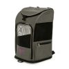 2-in-1 Pet Backpack Travel Carrier, Airline Approved & Guaranteed On Board, Gray, Medium