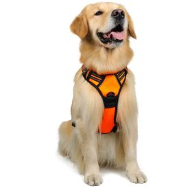 Dog Hand Holding Rope Reflective Vest (Option: orange-M)